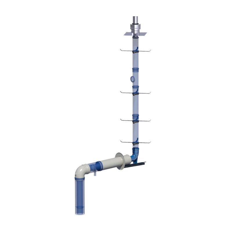 Abgassystem Brennwert fr Kamin-Schornstein 16-00 Meter unter Heizung > Abgassystem > Brennwert-Abgassysteme
