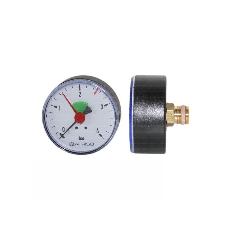 Heizungsmanometer d - 63 mm 3-8 x 2-5 bar- axial- hinten