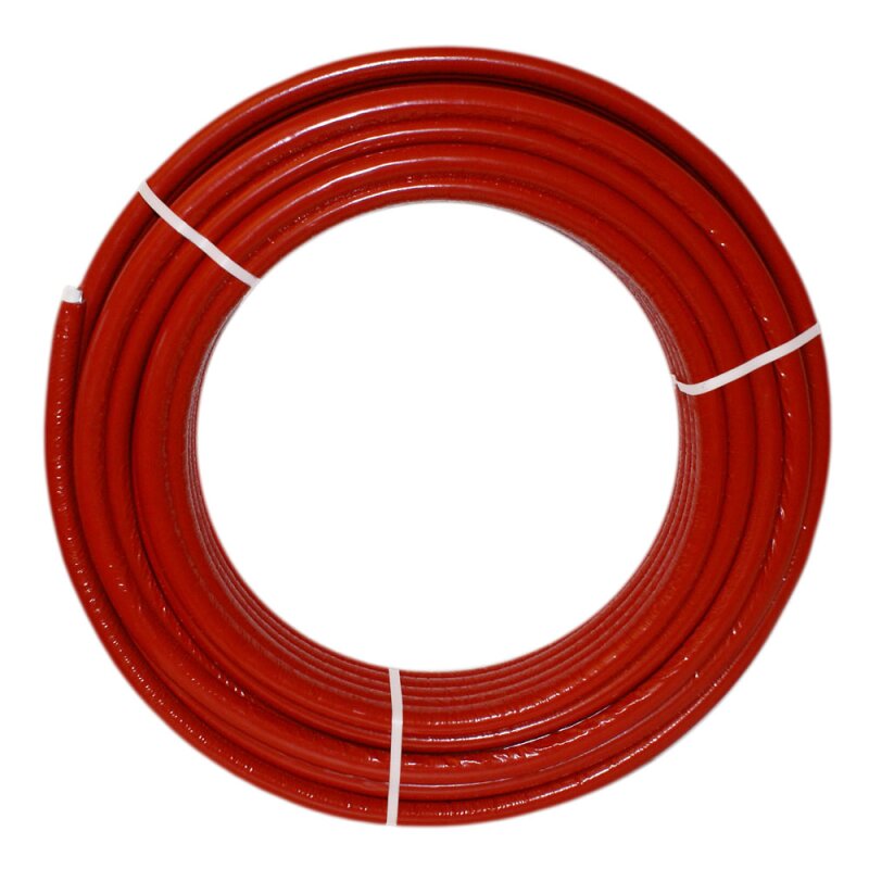 Metallverbundrohr 16mm x 2-0mm- 6mm rot isoliert - 50 Meter