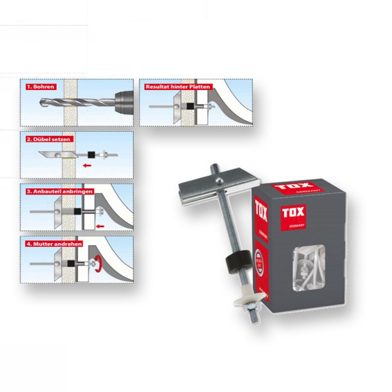 TOX OASE SPAGAT PRO Waschtisch-Befestigung M 10